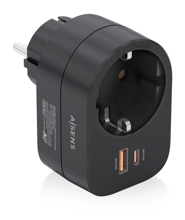nKyiASV-regleta-pared-aisens-1-toma-usb-c-20w-pd3-0-usb-a-20w-qc3-0-negro.png